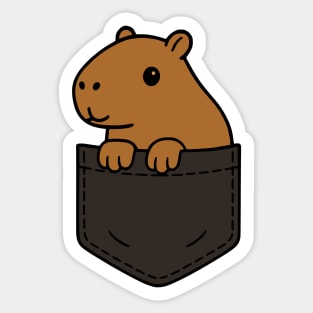 Funny Capybara Pocket Pal Cute Chill Animal Capybara Vibes Sticker